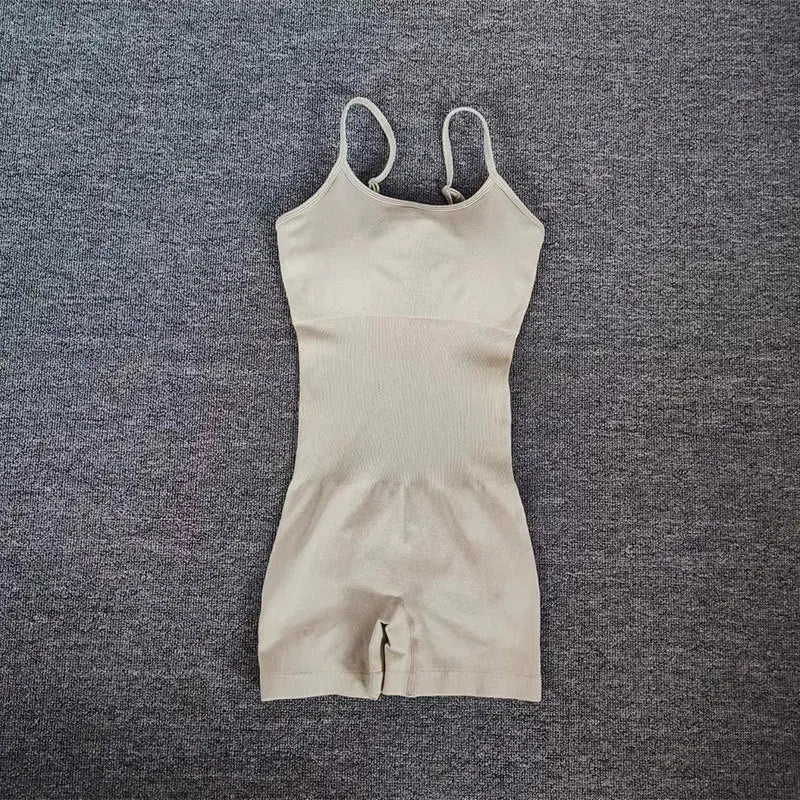 Seamless Fitness Sports Bodysuit: Sexy Peach Butt Lifting, Tummy Control & Chest Enhancing, Sling Shapewear for Yoga, Workout