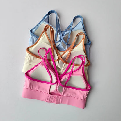 Sujetador deportivo para mujer, top push-up de fitness, fijo con almohadilla, sujetador de yoga, ropa interior, tops deportivos, sujetadores para actividades, chaleco para correr, ropa de gimnasio