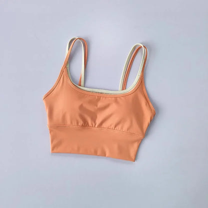 Sujetador deportivo racerback de mujer con efecto "Nude-Feel" – Chaleco de yoga antisacudidas y antideslizante – Top de fitness para correr, yoga y entrenamientos de gimnasio