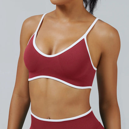 Women Adjustable Strap Beauty Back Sports Bra Shockproof Tight Vest Bra for Yoga Running Workout Outdoor Wear