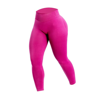 Women's Seamless Running Tights Matte Ribbed Yoga Pants High Stretch Sports Leggings for Workout Fitness Jogging Active Wear
