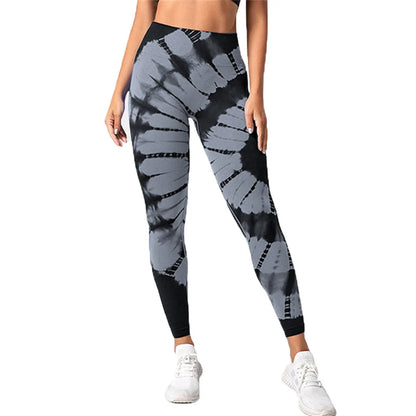 Leggings sin Costuras para Mujer, Pantalones de Yoga, Cintura Alta, Teñido Anudado, Leggings de Entrenamiento, Levantamiento de Glúteos, Mallas Deportivas para Gimnasio de Mujer