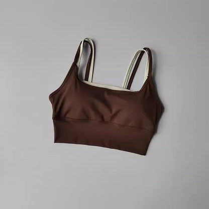 Sujetador deportivo racerback de mujer con efecto "Nude-Feel" – Chaleco de yoga antisacudidas y antideslizante – Top de fitness para correr, yoga y entrenamientos de gimnasio