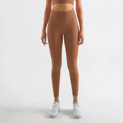 Pantalones de yoga de licra, leggings de gimnasio para mujer, mallas suaves de fitness, cintura alta elástica, transpirables, sin línea en T, pantalones deportivos