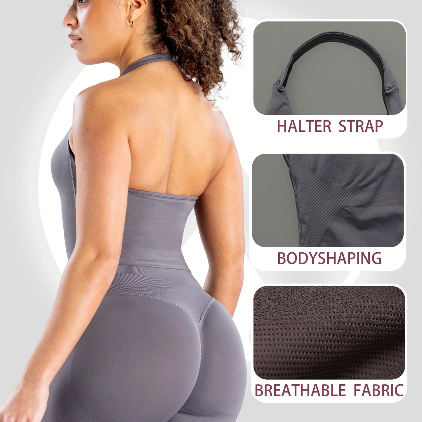 Chaleco deportivo tipo halter para mujer, sin costuras, transpirable, sin mangas, para correr al aire libre, fitness, yoga, entrenamiento, ropa deportiva