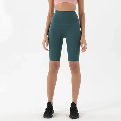 Pantalones cortos deportivos para mujer, cintura alta, yoga, ajuste entallado, levantamiento de glúteos, gimnasio, correr, alta elasticidad, ciclista, cintura alta, entrenamiento, gimnasio.