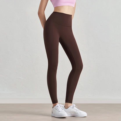 Pantalones de yoga de cintura alta para mujer que levantan los glúteos - Mallas de cadera de melocotón que no se enrollan, leggings finos de verano para control de abdomen para hacer ejercicio