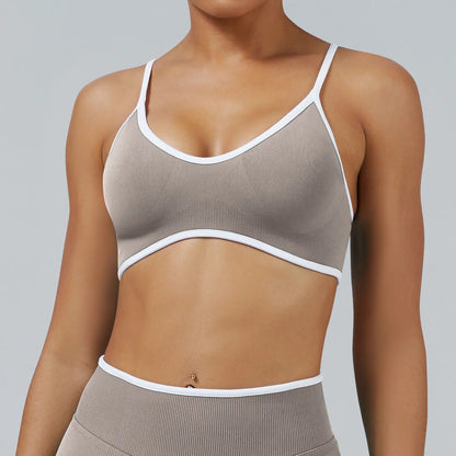 Women Adjustable Strap Beauty Back Sports Bra Shockproof Tight Vest Bra for Yoga Running Workout Outdoor Wear
