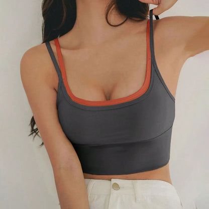 Sujetador deportivo racerback de mujer con efecto "Nude-Feel" – Chaleco de yoga antisacudidas y antideslizante – Top de fitness para correr, yoga y entrenamientos de gimnasio