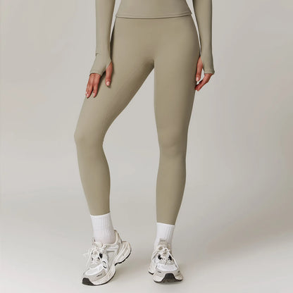 Women's High Waist Fleece Lined Butt Lifting Yoga Pants Running Workout Trousers Outerwear Tight Athletic Leggings for Women