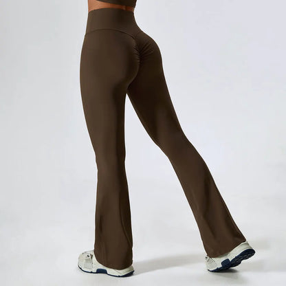 Pantalones de yoga acampanados para mujer, de cintura alta, pierna ancha, para gimnasio, entrenamiento, fitness, deportes, pantalones acampanados, pantalones de baile latino