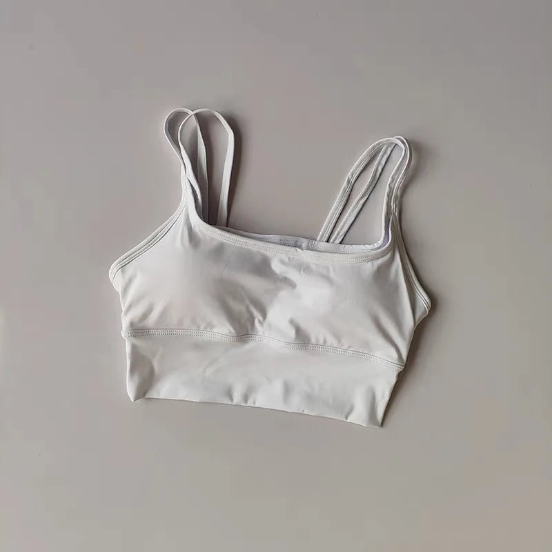 Sujetador deportivo racerback de mujer con efecto "Nude-Feel" – Chaleco de yoga antisacudidas y antideslizante – Top de fitness para correr, yoga y entrenamientos de gimnasio