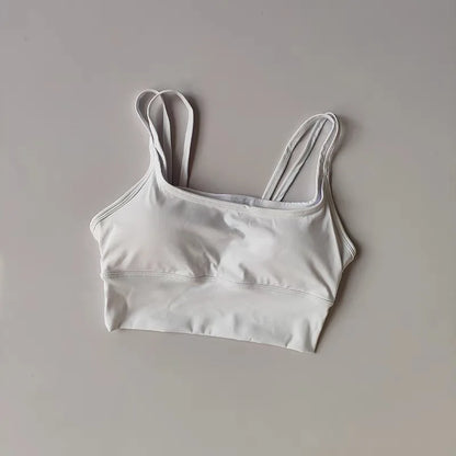 Sujetador deportivo racerback de mujer con efecto "Nude-Feel" – Chaleco de yoga antisacudidas y antideslizante – Top de fitness para correr, yoga y entrenamientos de gimnasio