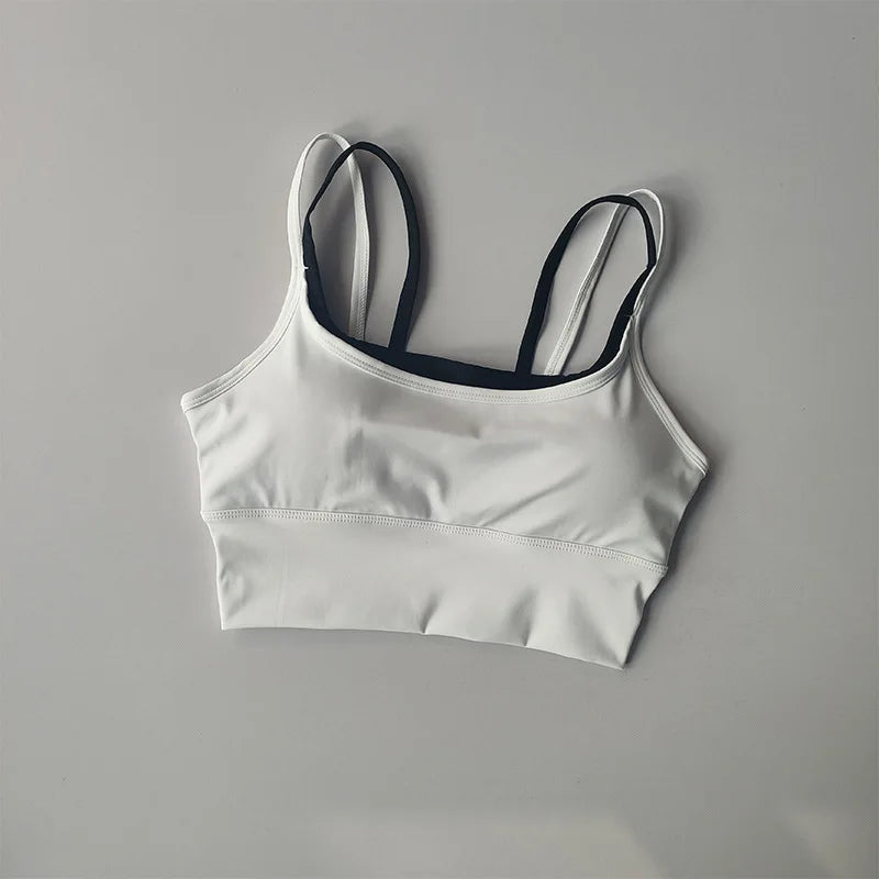 Sujetador deportivo racerback de mujer con efecto "Nude-Feel" – Chaleco de yoga antisacudidas y antideslizante – Top de fitness para correr, yoga y entrenamientos de gimnasio