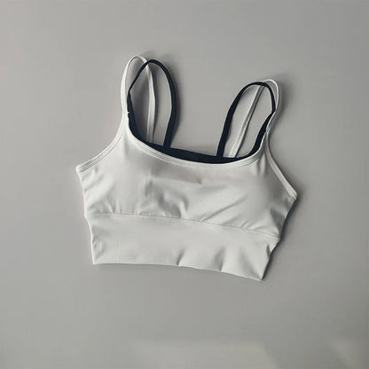 Sujetador deportivo racerback de mujer con efecto "Nude-Feel" – Chaleco de yoga antisacudidas y antideslizante – Top de fitness para correr, yoga y entrenamientos de gimnasio