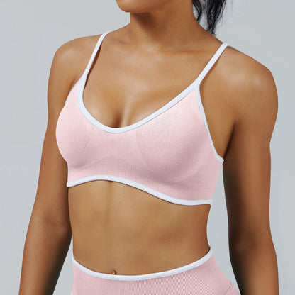 Women Adjustable Strap Beauty Back Sports Bra Shockproof Tight Vest Bra for Yoga Running Workout Outdoor Wear