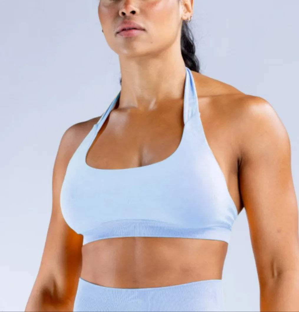Seamless Yoga & Gym Butt-Lifting High-Waisted Sports Bra Leggings Shorts for Running Workouts Stretch Fitness Outfit