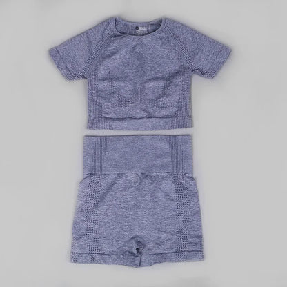 Chándal de mujer, conjunto de dos piezas, conjuntos deportivos para mujer, shorts y top para fitness, gimnasio, monos, conjunto de ropa de yoga sin costuras