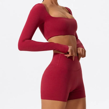 Conjunto de 2 piezas de yoga y running cepillado para mujer, sujetador deportivo y leggings para gimnasio, fitness al aire libre, traje de entrenamiento elástico y transpirable