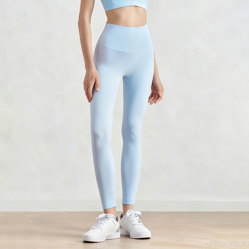 Pantalones de yoga de cintura alta para mujer que levantan los glúteos - Mallas de cadera de melocotón que no se enrollan, leggings finos de verano para control de abdomen para hacer ejercicio