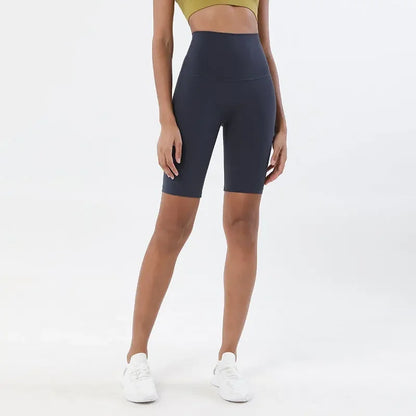Pantalones cortos deportivos para mujer, cintura alta, yoga, ajuste entallado, levantamiento de glúteos, gimnasio, correr, alta elasticidad, ciclista, cintura alta, entrenamiento, gimnasio.