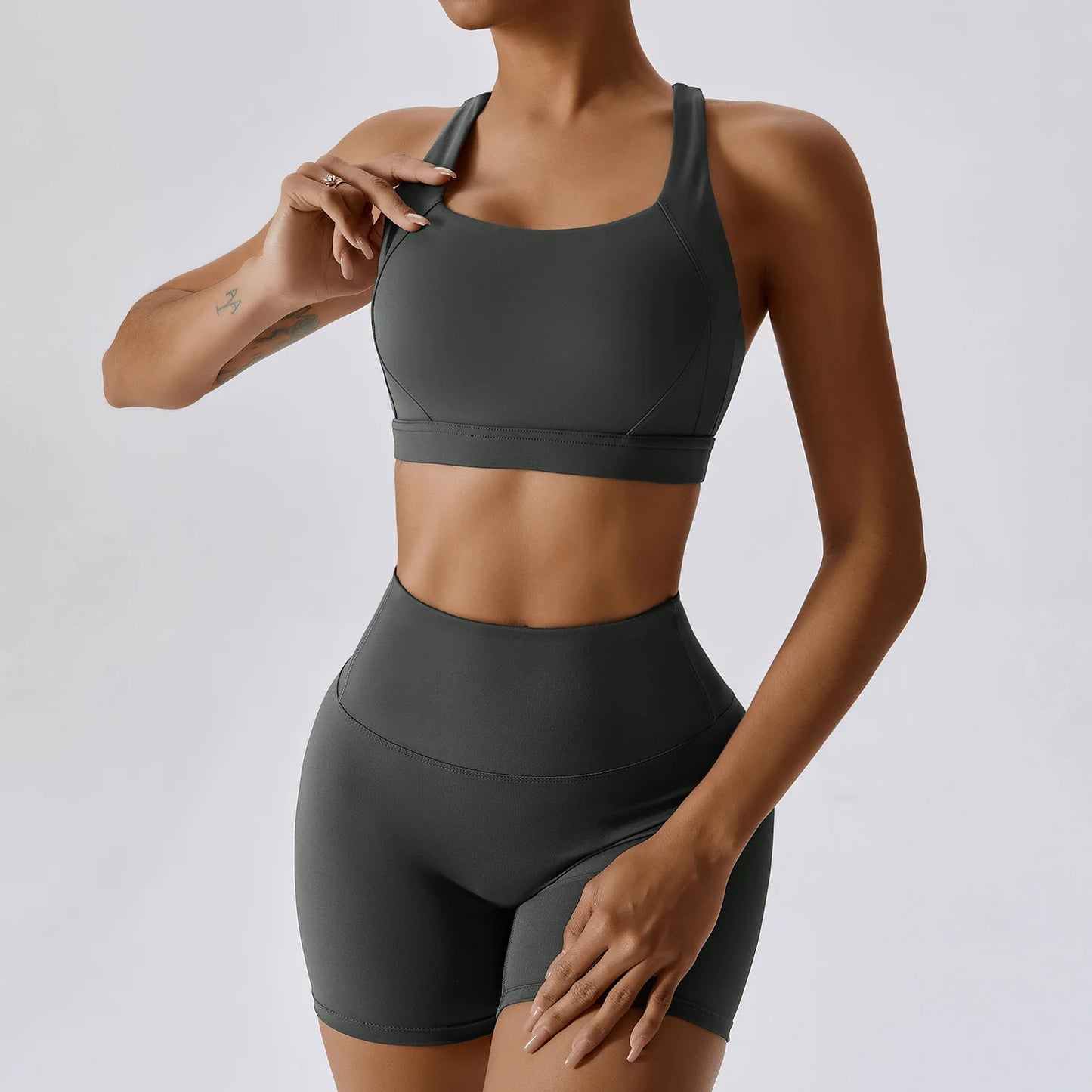 Conjunto de ropa de yoga de primavera para mujer - Ropa deportiva de secado rápido con efecto "naked feel" para entrenamiento de gimnasio, running matutino y fitness