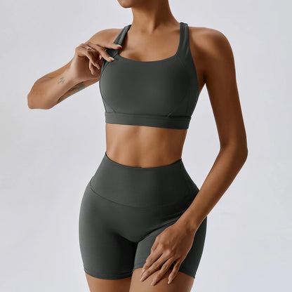 Conjunto de ropa de yoga de primavera para mujer - Ropa deportiva de secado rápido con efecto "naked feel" para entrenamiento de gimnasio, running matutino y fitness