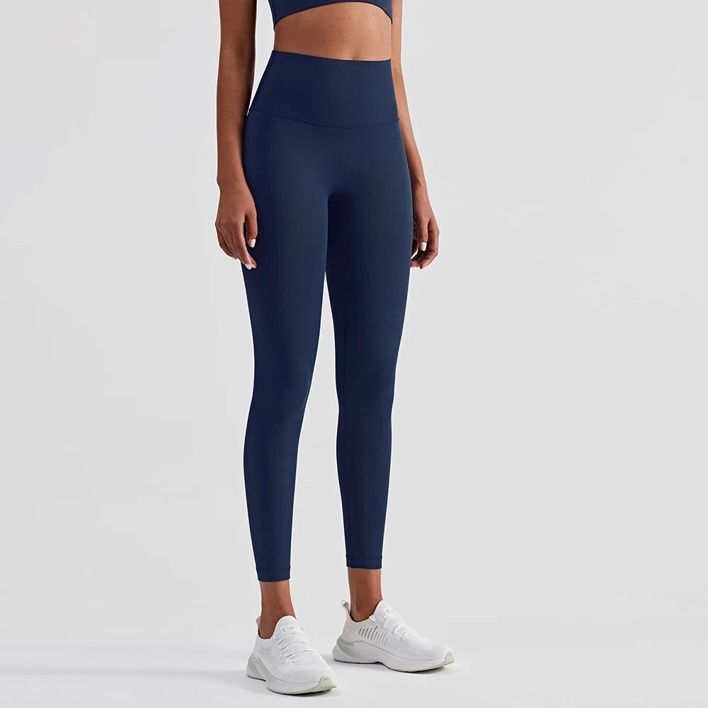 Pantalones de yoga de cintura alta para mujer que levantan los glúteos - Mallas de cadera de melocotón que no se enrollan, leggings finos de verano para control de abdomen para hacer ejercicio