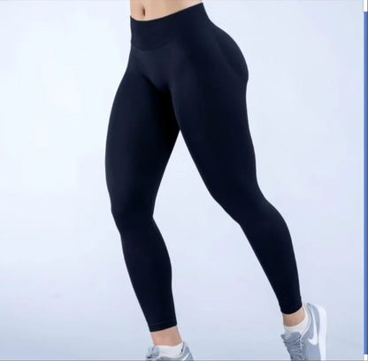 Seamless Yoga & Gym Butt-Lifting High-Waisted Sports Bra Leggings Shorts for Running Workouts Stretch Fitness Outfit