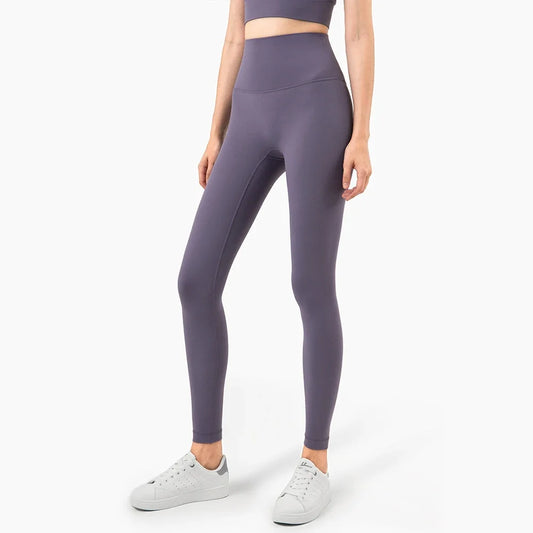 Lycra Yoga Pants Gym Leggings Women Girl Fitness Soft Tights High Waist Elastic Breathable No T Line Sports Pants