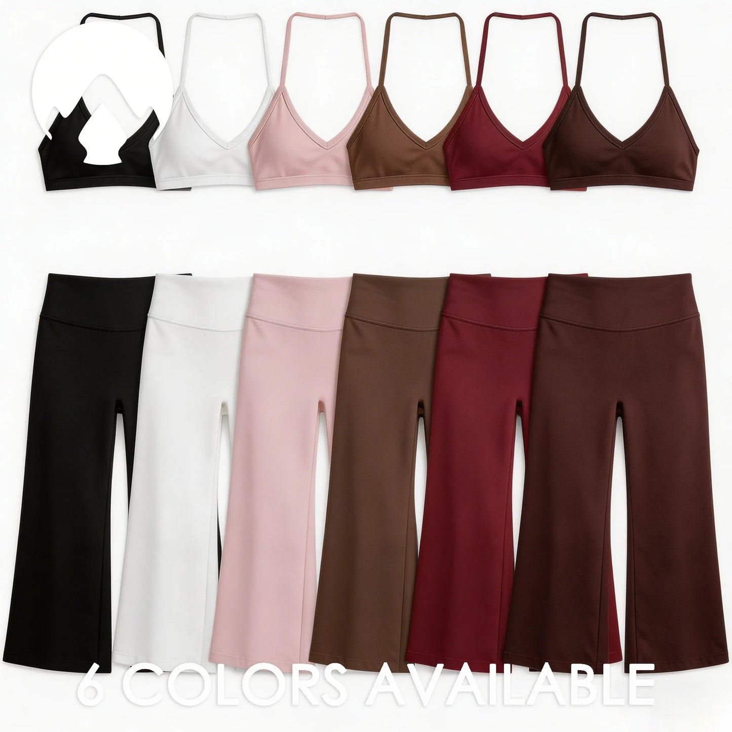 Women Halter Bralette Yoga Outfit Elastic Wide Leg Pants Set, Lightweight Slim Activewear, Fitness Suit for Running Daily Sports