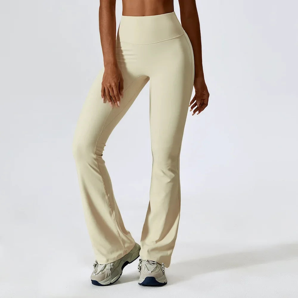 Pantalones de yoga acampanados para mujer, de cintura alta, pierna ancha, para gimnasio, entrenamiento, fitness, deportes, pantalones acampanados, pantalones de baile latino