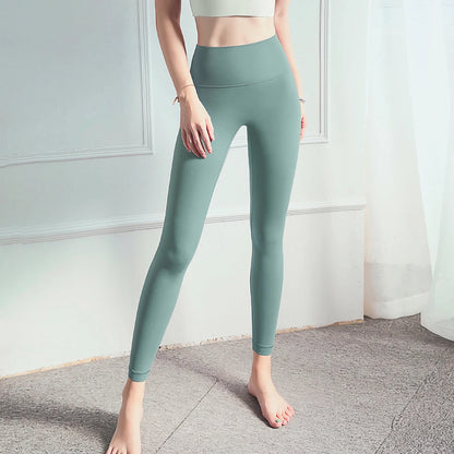 Pantalones de yoga de cintura alta para mujer que levantan los glúteos - Mallas de cadera de melocotón que no se enrollan, leggings finos de verano para control de abdomen para hacer ejercicio