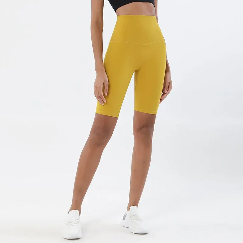 Pantalones cortos deportivos para mujer, cintura alta, yoga, ajuste entallado, levantamiento de glúteos, gimnasio, correr, alta elasticidad, ciclista, cintura alta, entrenamiento, gimnasio.