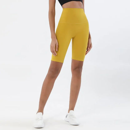 Pantalones cortos deportivos para mujer, cintura alta, yoga, ajuste entallado, levantamiento de glúteos, gimnasio, correr, alta elasticidad, ciclista, cintura alta, entrenamiento, gimnasio.