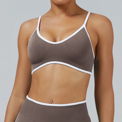 Women Adjustable Strap Beauty Back Sports Bra Shockproof Tight Vest Bra for Yoga Running Workout Outdoor Wear