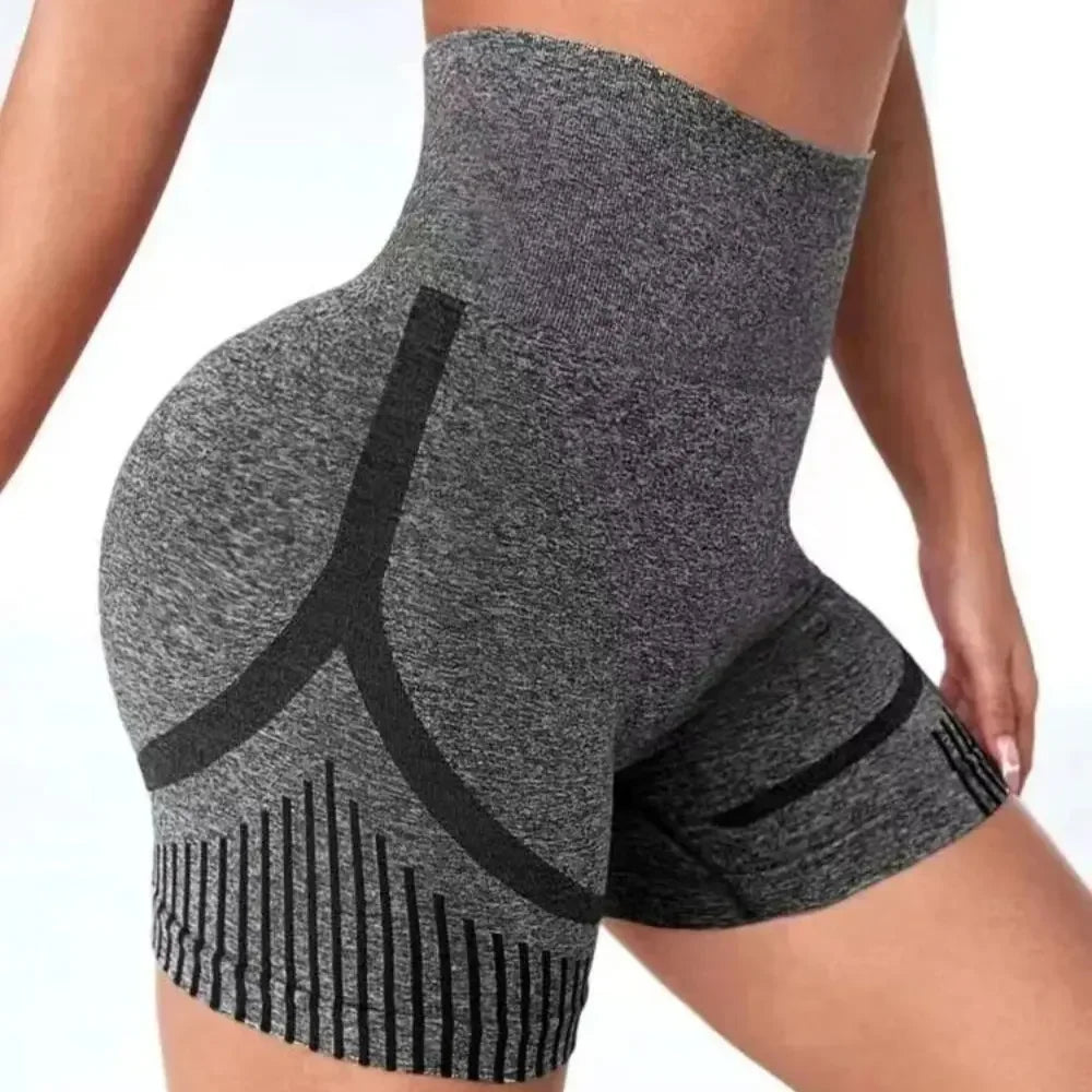 Pantalones Cortos de Yoga de Cintura Alta para Mujer, Pantalones Cortos de Entrenamiento, Levantamiento de Glúteos, Fitness, Gimnasio, Correr, Ropa Deportiva