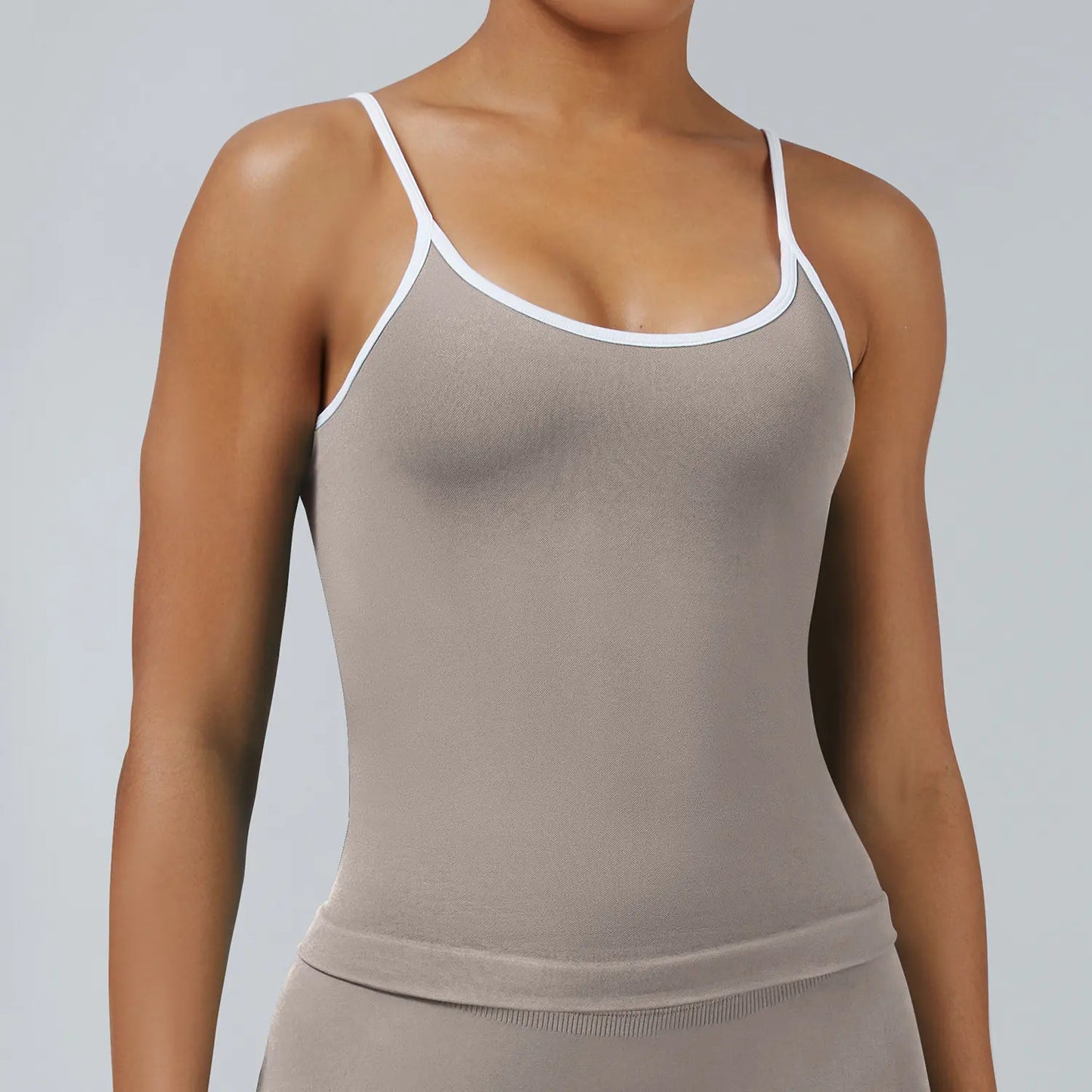 Women's Seamless Backless Color Block Slim Fit Yoga Tank Top, Workout Activewear for Gym Fitness Sports Daily Wear