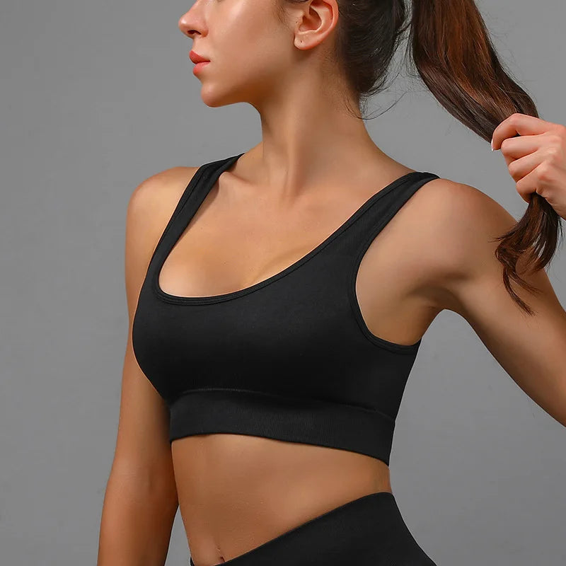 Conjunto de entrenamiento de yoga de 2 piezas para mujer, sujetador deportivo de alto impacto y pantalones cortos de cintura alta con control de abdomen para gimnasio, correr Verano 2025