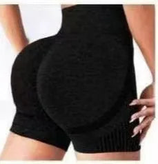 Pantalones cortos de yoga de cintura alta para mujer con control de abdomen - Diseño sin costuras para levantar glúteos con tejido de secado rápido para Pilates, correr y gimnasio