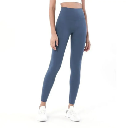Pantalones de yoga de licra, leggings de gimnasio para mujer, mallas suaves de fitness, cintura alta elástica, transpirables, sin línea en T, pantalones deportivos