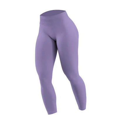 Women's Seamless Running Tights Matte Ribbed Yoga Pants High Stretch Sports Leggings for Workout Fitness Jogging Active Wear