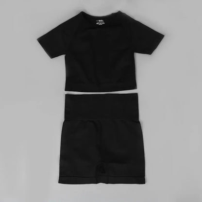 Chándal de mujer, conjunto de dos piezas, conjuntos deportivos para mujer, shorts y top para fitness, gimnasio, monos, conjunto de ropa de yoga sin costuras