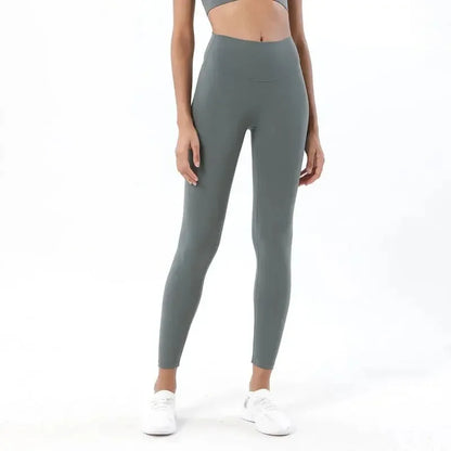 Pantalones de yoga de licra, leggings de gimnasio para mujer, mallas suaves de fitness, cintura alta elástica, transpirables, sin línea en T, pantalones deportivos