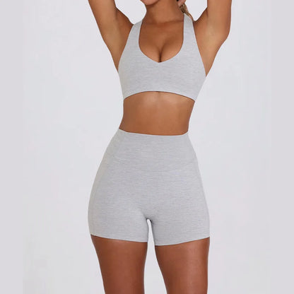 Women's Seamless Yoga Outfit Set Sports Bra Camisole Pants for Outdoor Fitness Gym Workout High Waist Tummy Control Active Women