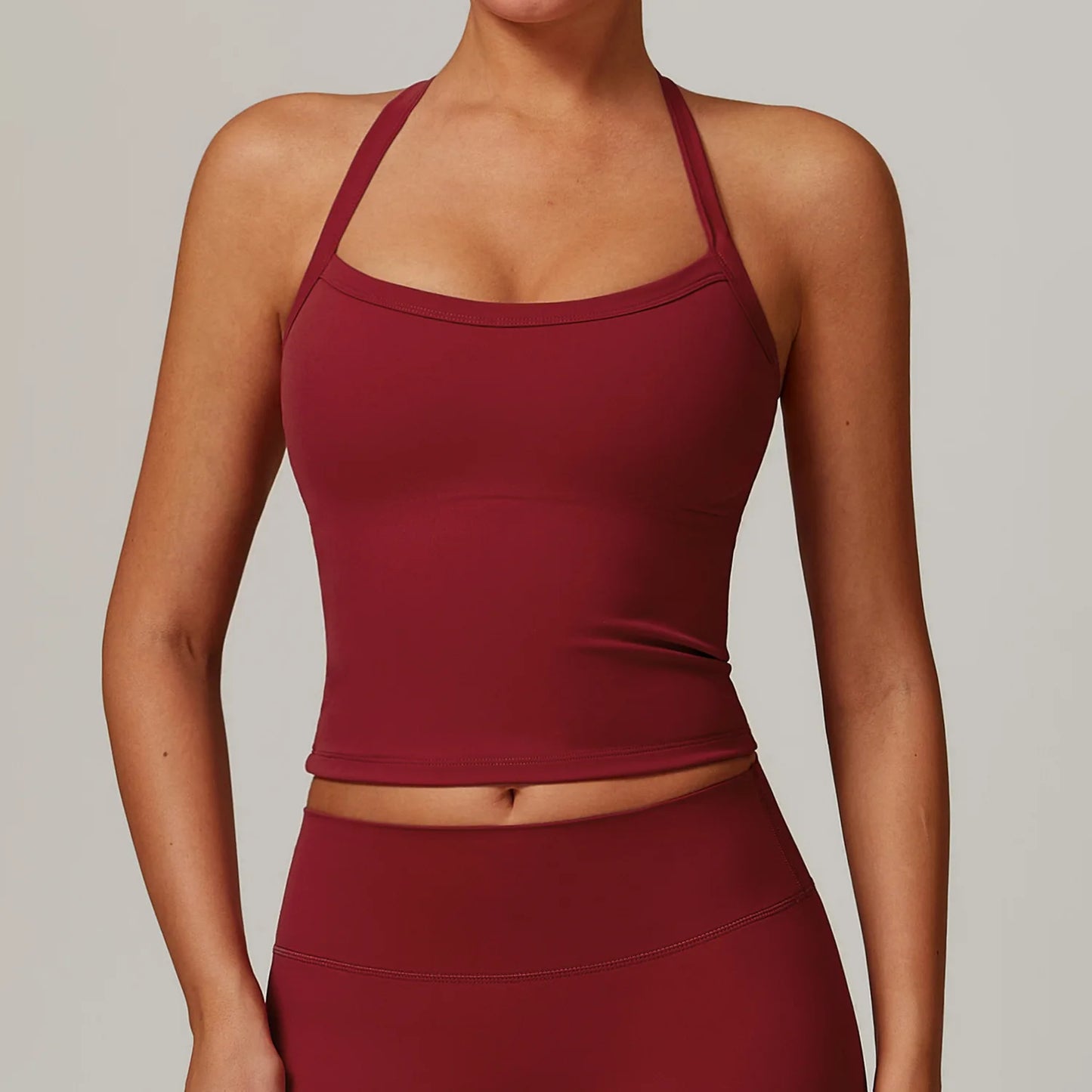 Camiseta de tirantes de yoga con espalda abierta y forro polar para mujer, sujetador deportivo para correr, chaleco de fitness para mujer, ropa deportiva