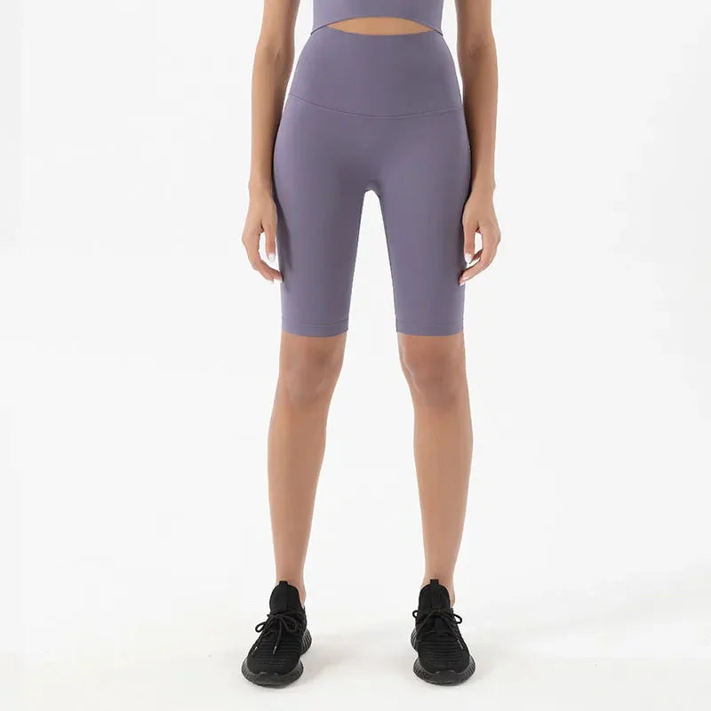 Pantalones cortos deportivos para mujer, cintura alta, yoga, ajuste entallado, levantamiento de glúteos, gimnasio, correr, alta elasticidad, ciclista, cintura alta, entrenamiento, gimnasio.