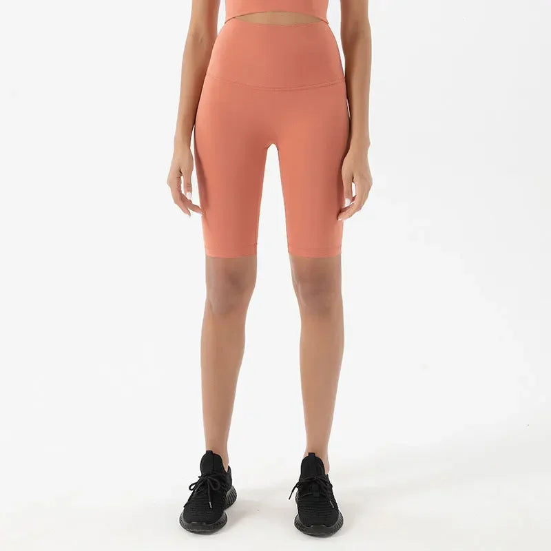 Pantalones cortos deportivos para mujer, cintura alta, yoga, ajuste entallado, levantamiento de glúteos, gimnasio, correr, alta elasticidad, ciclista, cintura alta, entrenamiento, gimnasio.