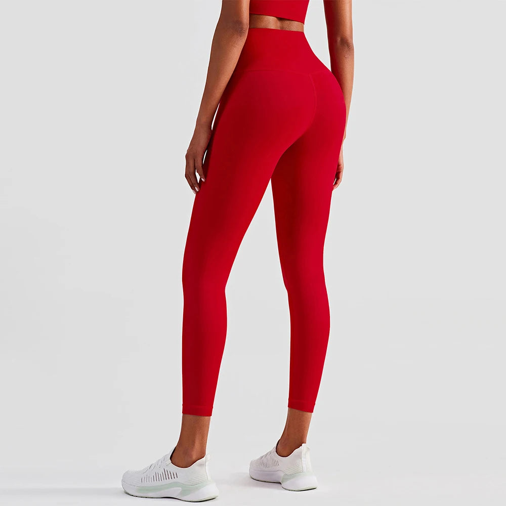 Pantalones de yoga de cintura alta para mujer que levantan los glúteos - Mallas de cadera de melocotón que no se enrollan, leggings finos de verano para control de abdomen para hacer ejercicio