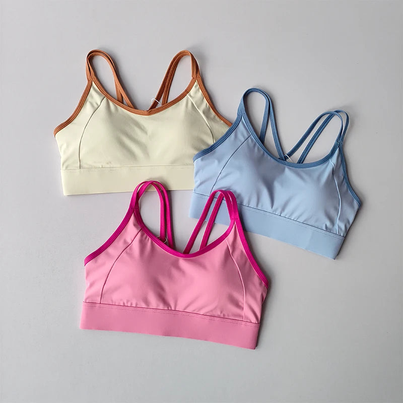Sujetador deportivo para mujer, top push-up de fitness, fijo con almohadilla, sujetador de yoga, ropa interior, tops deportivos, sujetadores para actividades, chaleco para correr, ropa de gimnasio